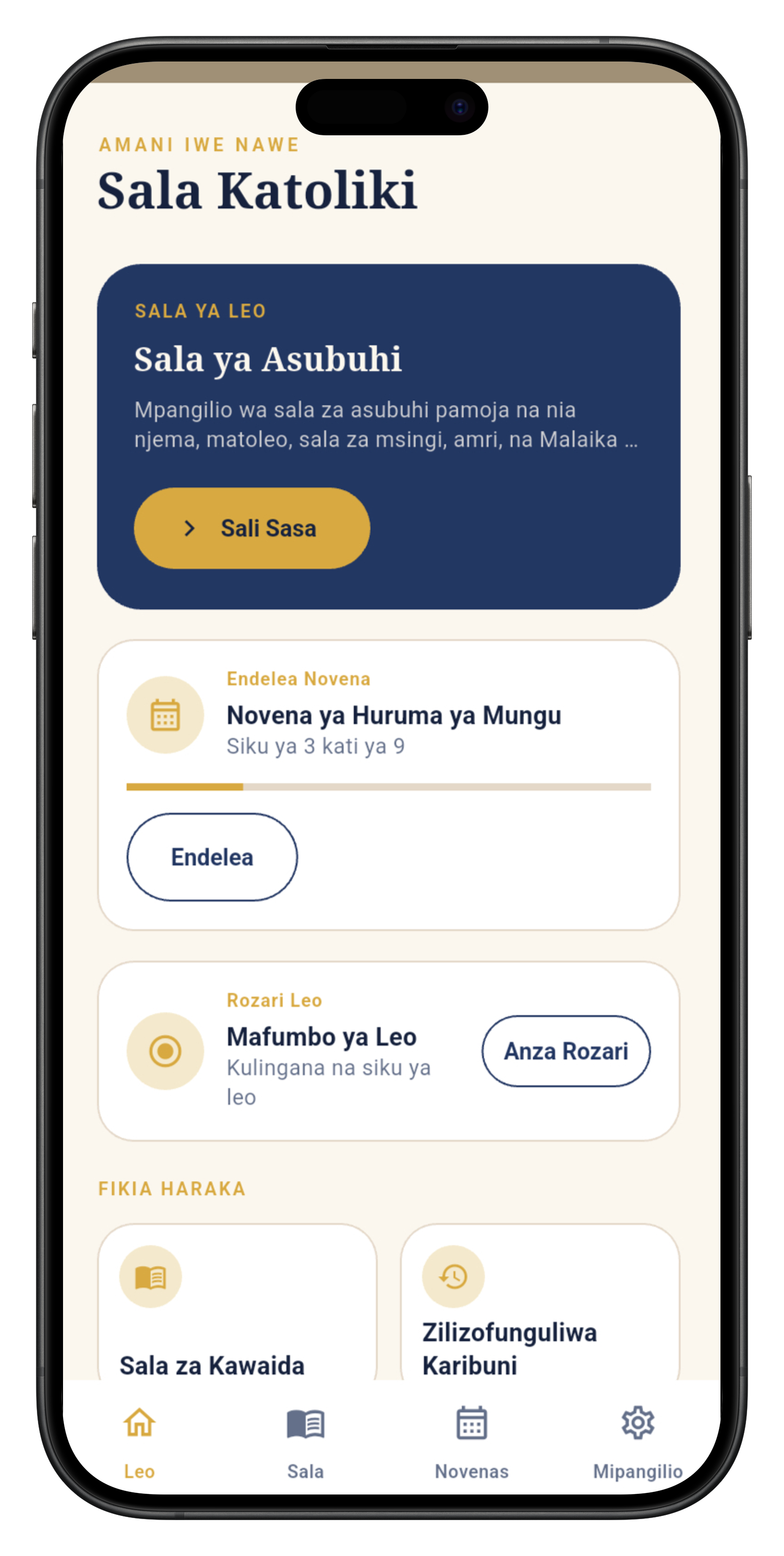 Sala Katoliki interface